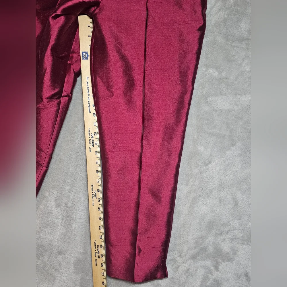 Talbots Women's Lightweight Red Dress Pants 12P Hidden‎ Zipper NWT. - Picture 6 of 15